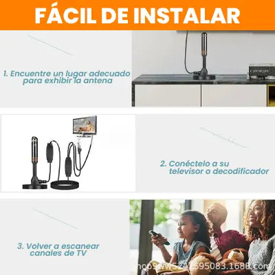 Antena de TV Digital HD | COMPATIBLE CON TODOS LOS TELEVISORES