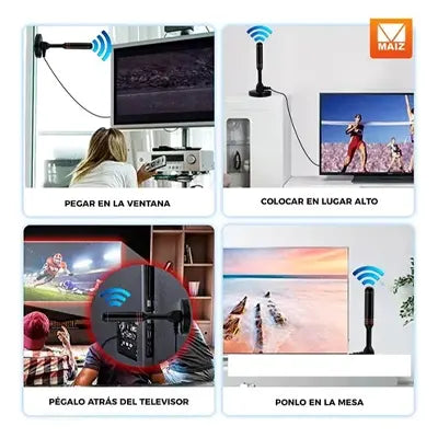 Antena de TV Digital HD | COMPATIBLE CON TODOS LOS TELEVISORES